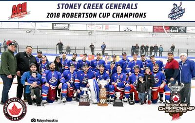 2018 ACH champions Stoney Creek Generals