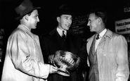 Bill Cowley, Dit Clapper and Jack Crawford with the Cup in Boston.