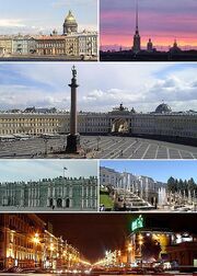 A montage of Saint Petersburg.