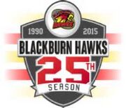 Blackburn Hawks 25th anniversary logo