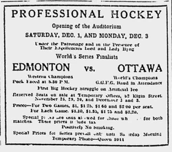 Pre-season and the opening of the Auditorium.