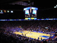  The arena, when it was named Continental Airlines Arena, during a college basketball game