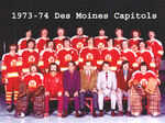 Des Moines Capitols Team Photo 1973 74