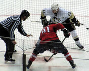 Jordan Staal Sergei Fedorov faceoff