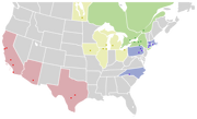 American Hockey League 2017-18 map zoomed