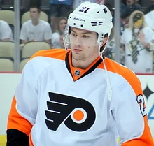 Van Riemsdyk with the Flyers in the .