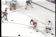 Bobby Orr scores, Game 4 of the 1974 Quarter-finals, April 14, 1974.