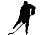 Silhouette hockey player 1-1