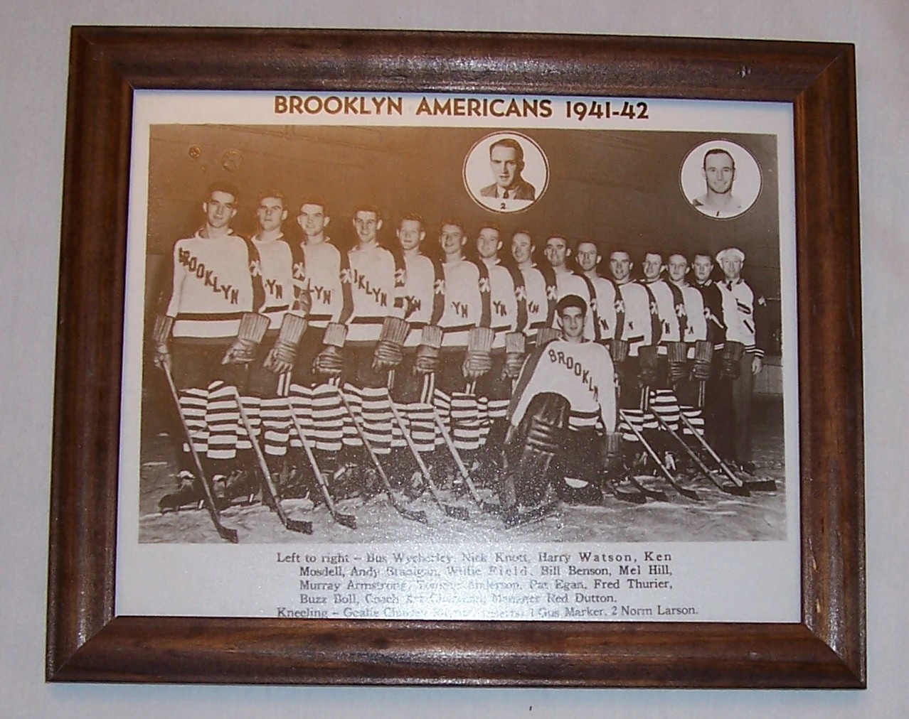 Brooklyn Americans 1941-42 Hockey Jersey New