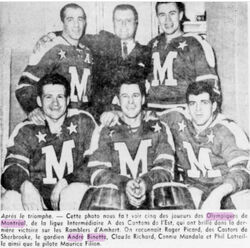 Montreal Olympique defeat the Maritimes with goalie André Binette