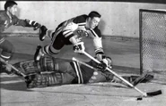 Phil Esposito beats Eddie Giacomin in a September 1967 pre-season game.
