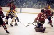 The Esposito brothers battle during Game 2 of the 1970 Semi-finals, April 21, 1970.