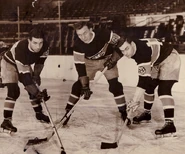 Johnny Gagnon, Gus Rivers, Sylvio Mantha during the 1931-32 season.