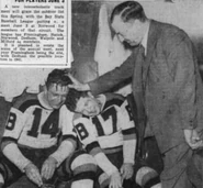 1939-Apr6-Dumart-Bauer-Ross-Game1.jpg (69 KB) Art Ross kids with Woody Dumart and Bobby Bauer after Game 1 of the 1939 Stanley Cup Finals.