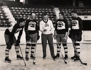 Lionel Hitchman, Eddie Shore, Art Ross, George Owen, Joe Jerwa, November 3, 1931.