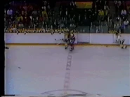 Ed Westfall's short handed goal from Bobby Orr, Game 5 of the 1971 Quarter-finals, April 13, 1971.