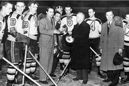 12Apr1941-Bruins receive Cup from Calder