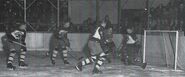 Bruins and Rangers in 1929-30 season action.