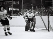 Ken Block and Gary Kurt in 1972-73 season action.