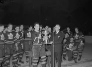 1949-Apr16-Kennedy Campbell Cup.jpg (59 KB) Clarence Campbell presents the Cup to Ted Kennedy, April 16, 1949.