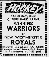 57-58WHLNewWestGameAd.jpg (22 KB) New Westminster