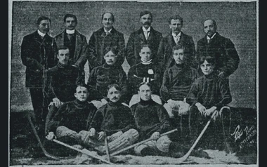 Peterborough Hockey Club in 1898-99.