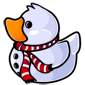 Striped Scarf Snowman Ducky