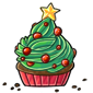 Christmas Tree Cupcake