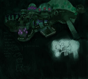 Concept art of Malavon's Dome's interior