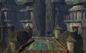 In-game loading screen depicting the entrance