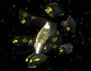 Yellow Alien Gunship Convoy