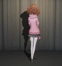 Haru Okumura In-Game Model Back View.