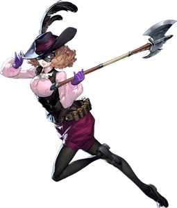 Haru Okumura in her NOIR outfit, which this costume is based on