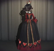 Queen of Hearts In-Game Model Back View.