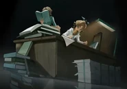 Camilla and Wendy researching together