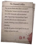 Rainmaker's Case File, The Drowned Goddess.