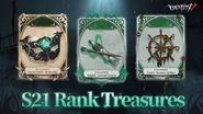 Official Art of the Season 21 S- & A-Tier Rank Treasure Rewards in the Global Servers.