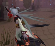 Wintersweet (Prajna Form) In-Game Model Left-Side View.