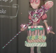 Appearance of the Pink Cake Costume Cane in Appearance Decoration Menu.