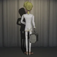 Solemn White In-Game Model Back View.