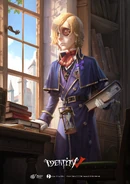 "The Ivory Tower Series brings Leo, Andrew, and Aesop, let's check out their key visual revealed today, joined by Mary, launching August 28! Unlock this scholarly saga in Identity V—stay tuned for campus secrets!" - "Warning Letter" Poster (Twitter)