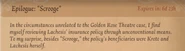 Message from unlocking the scrooge costume