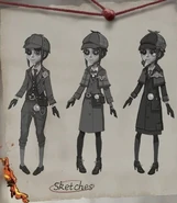 Previous designs of Lady Truth featured in the background of a Lady Truth figurine poster (Youdao)