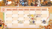 September 2024 English Calendar (Twitter)