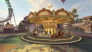 The interactive carousel, located by the Carnival Ball