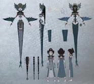 Serpent Concept Art from the official Japanese Reference Book, depicting details