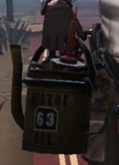 Appearance of the Fueling Agent Costume Wine Barrel In-Game.