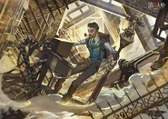 "It used to be a proper job." - 2023 Chinese Character Day Artwork by 画画的九代 (Weibo)