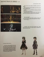 Monstrous Bird's concept art in the Pure White Prophet artbook featuring Lady Truth