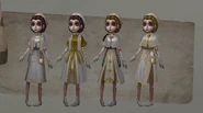 Concept art showing several scrapped designs of Holy Angel[source needed]